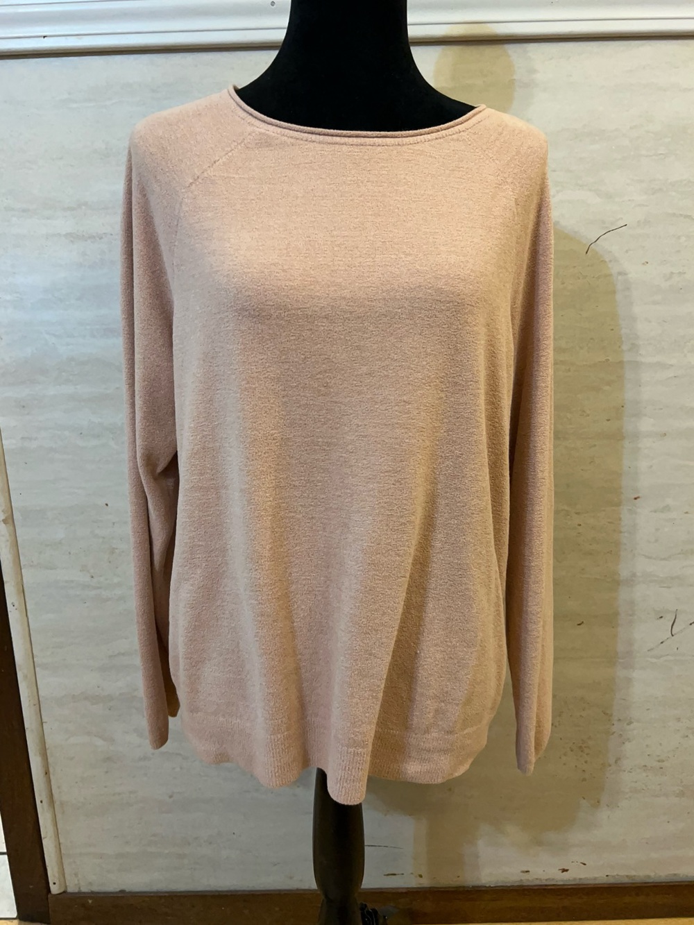 Barefoot Dreams Cozy Chic Ultra Lite Pullover Sweater Blush/Peach